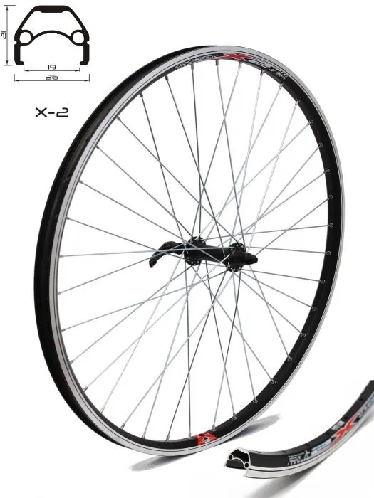 Roata fata CROSSER X2 36H 26” QR – frana V-brake cu butuc F-751 Ofertă exclusivă