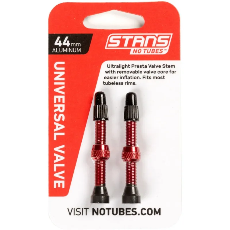 Set Valve Tubeless Stan’s No Tubes universale aluminiu 44mm rosu Cumpără acum