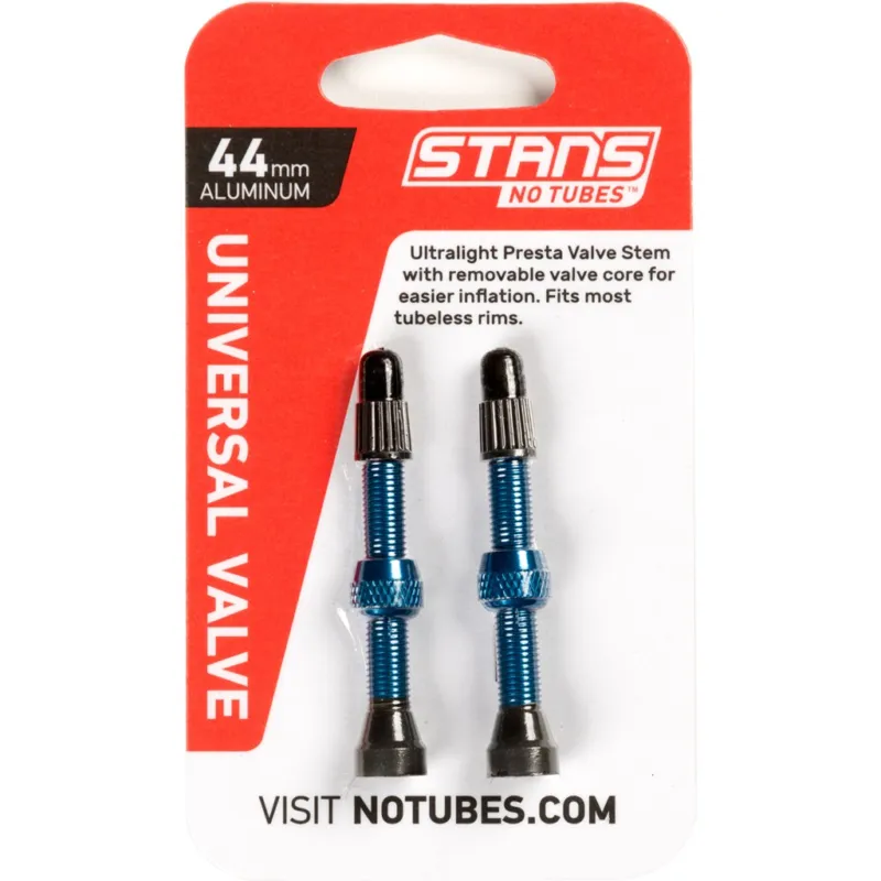 Cel mai bun preț Set Valve Tubeless Stan’s No Tubes universale aluminiu 44mm albastru