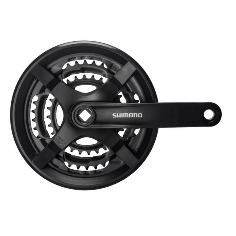 Angrenaj Shimano Tourney FC-TY301 cu protectie negru Preț mic