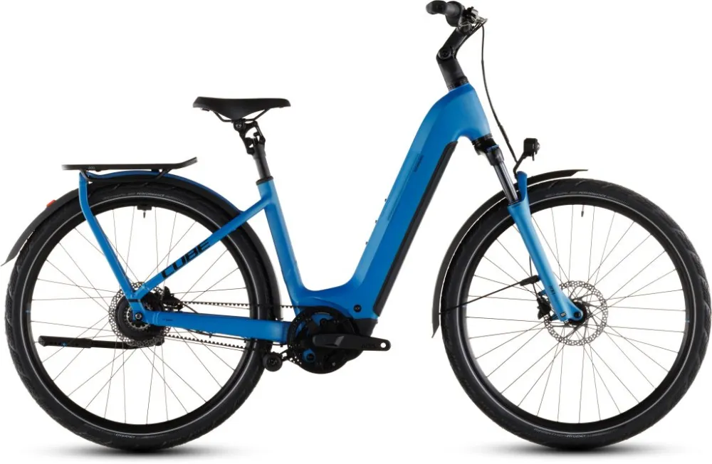 Preț mic BICICLETA ELECTRICA CUBE KATHMANDU HYBRID COMFORT PRO 800 EASY ENTRY AZURE BLACK 2026