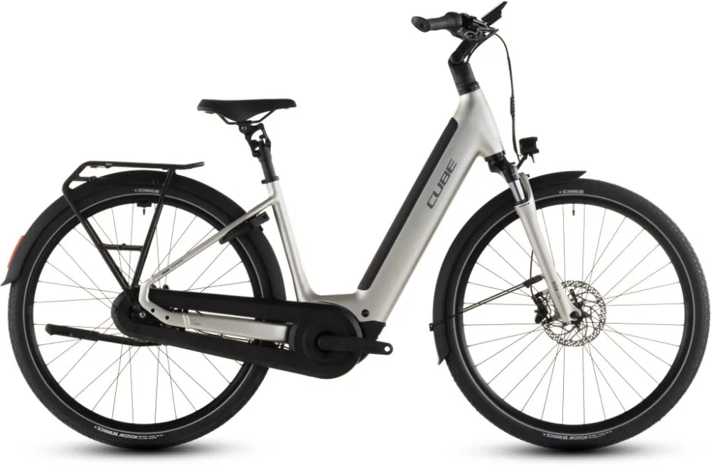 BICICLETA ELECTRICA CUBE SUPREME RT HYBRID COMFORT EXC 600 EASY ENTRY CHAMPAGNE GREY 2026 Premium