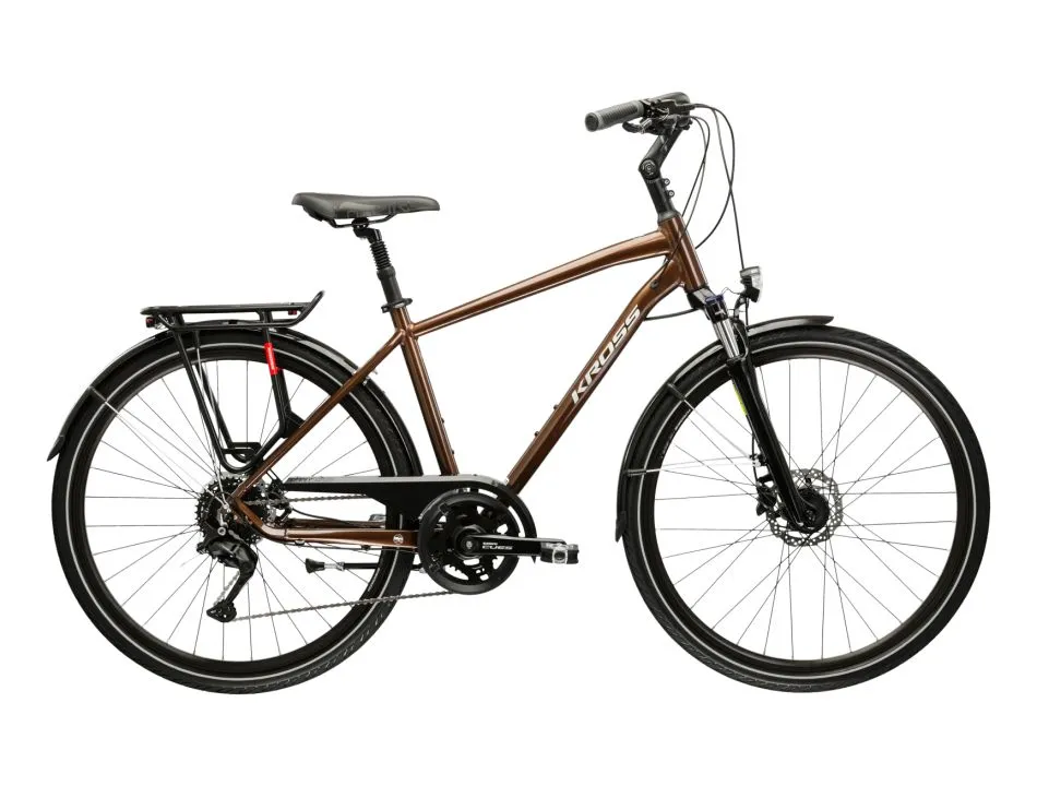 Bicicleta Kross TRANS 5.0 maro/argintiu Lichidare de stoc