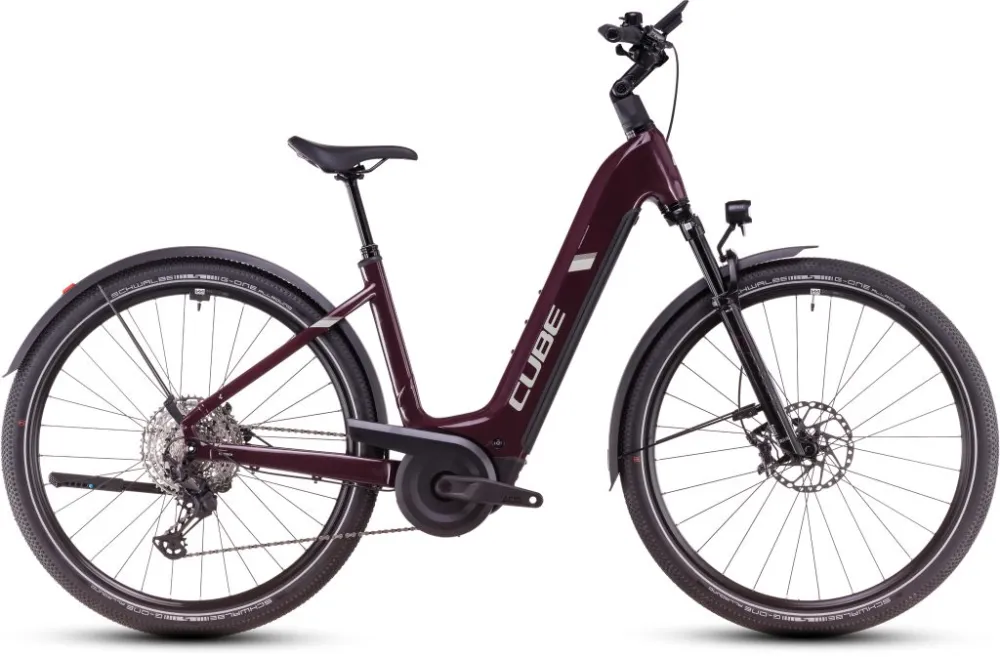Cumpără online BICICLETA ELECTRICA CUBE NURIDE HYBRID SLX ALLROAD EASY ENTRY AMARONE LUNAR 2025