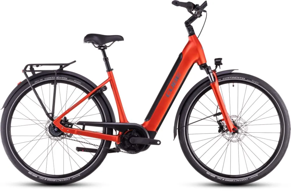 BICICLETA ELECTRICA CUBE SUPREME RT HYBRID DELUXE EX 625 EASY ENTRY FIREORANGE LUNAR 2025 Lichidare de stoc