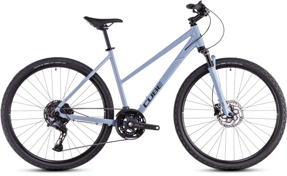 BICICLETA CUBE NATURE EXC TRAPEZE PIGEONBLUE BLACK 2025 Retur gratuit