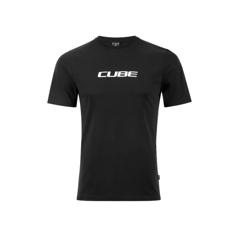 TRICOU CUBE ORGANIC T-SHIRT CLASSIC LOGO BLACK/WHITE Super ofertă
