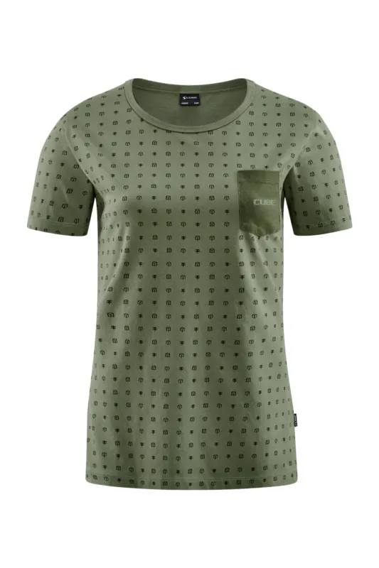 TRICOU CUBE ORGANIC WS T-SHIRT PEDAL OLIVE M Reducere