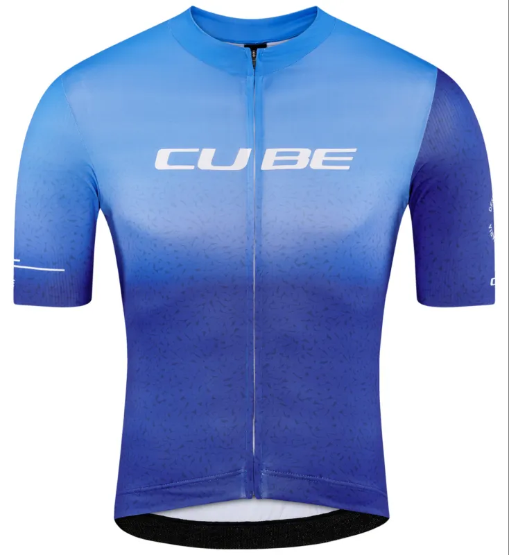 Premium TRICOU CICLISM CUBE BLACKLINE JERSEY RACE S/S BLUE