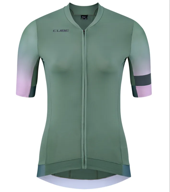 Noutate TRICOU CICLISM CUBE BLACKLINE WS JERSEY FADE S/S OLIVE VIOLET