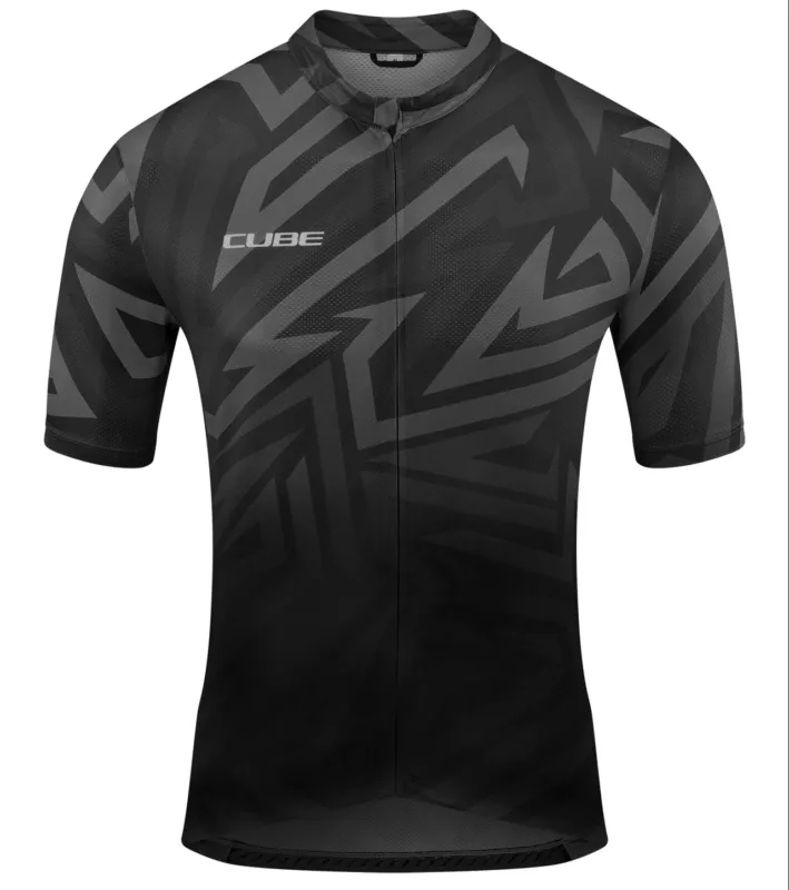 TRICOU CICLISM CUBE ATX JERSEY FULL ZIP CMPT S/S BLACK GREY Nu rata