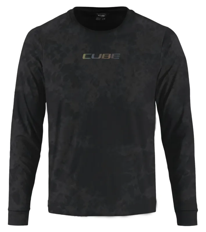 TRICOU CUBE VERTEX ROUND NECK FLOW L/S BLACK Transport gratuit