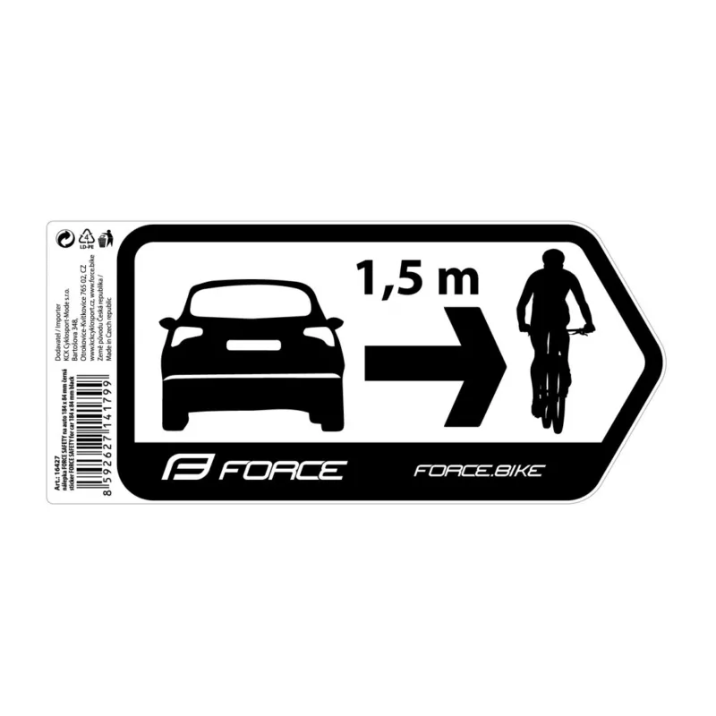 Sticker Force Safety pentru masina 184 x 84 mm negru Nu rata