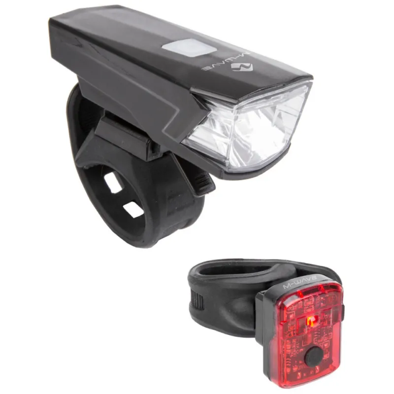 Comandă acum Set Lumini cu Acumulator M-WAVE ATLAS K15 USB