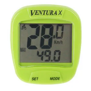 Cel mai bun preț Bike Computer VENTURA "X" 10 Functii Verde