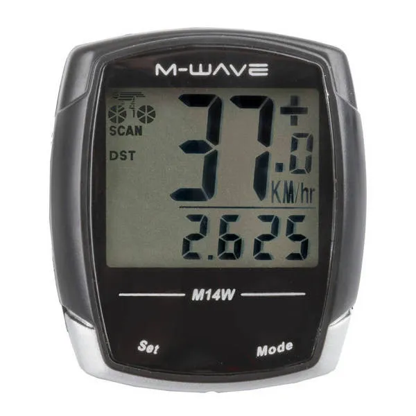 Bike Computer Wireless M-WAVE "M14W" 14 Functii Disponibil imediat
