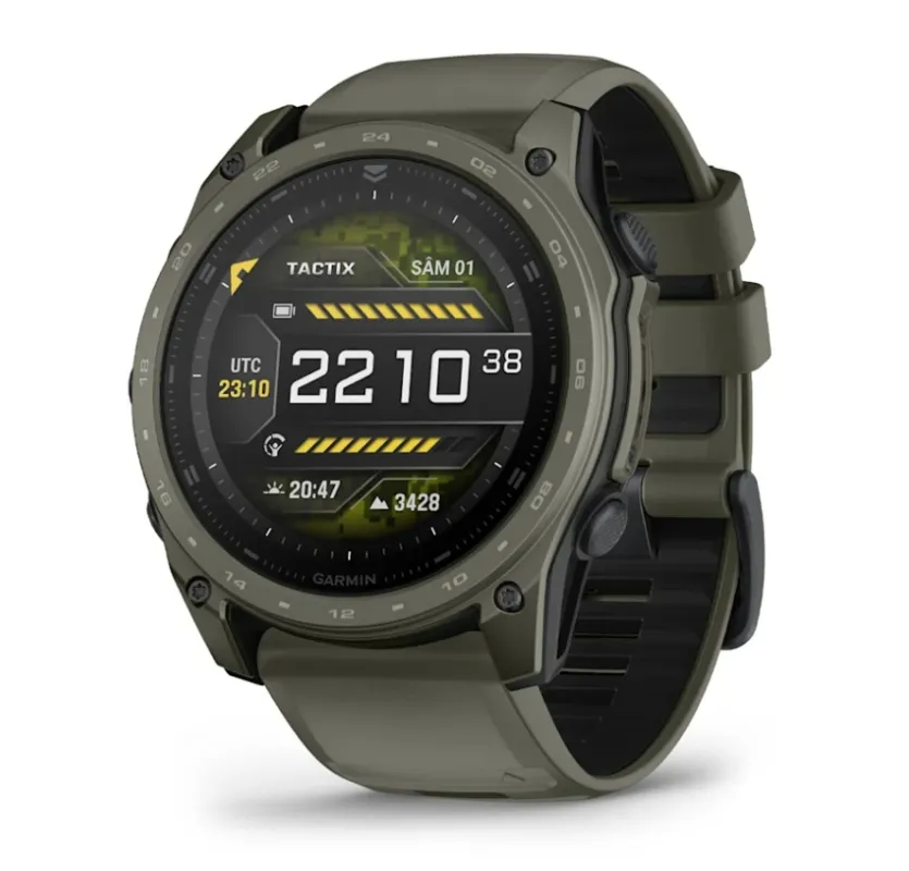Premium Garmin tactix 8 – 51 mm, AMOLED, strat de acoperire Cerakote - Olive Drab