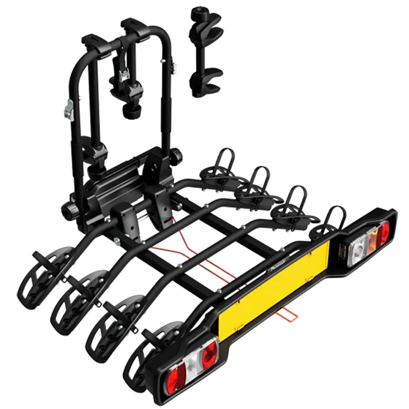 Lichidare de stoc Suport biciclete Peruzzo Parma 4 biciclete 706/4N negru cu prindere pe carligul de remorcare