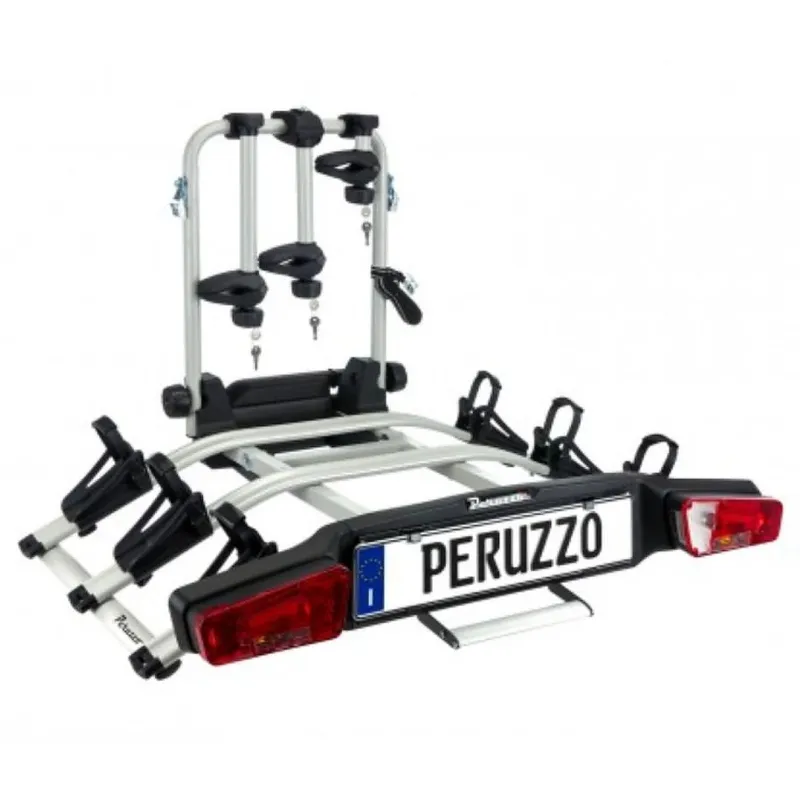 Transport gratuit Suport biciclete Peruzzo Zephyr 713/3E cu prindere pe carligul de remorcare - pentru 3 biciclete electrice