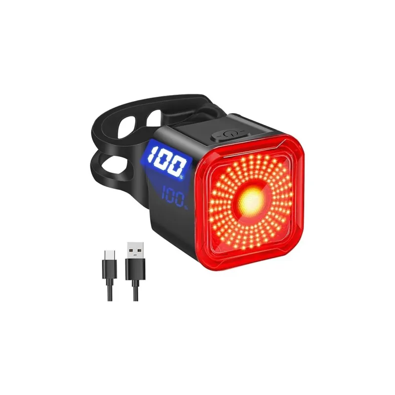 Lumina spate smart Fivestars Brake Sense BTL-100, detectie franare, 500 mAh, USB Type-C, IPX6 Promoție
