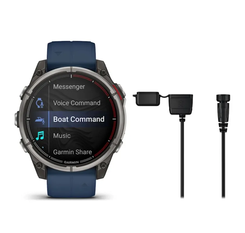 Reducere extra GARMIN quatix 8 – 47 mm, AMOLED - Pachet ceas inteligent marin cu GPS și control vocal