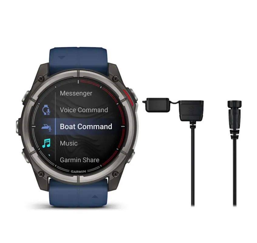 Chilipir GARMIN quatix 8 – 51 mm, AMOLED - Pachet ceas inteligent marin cu GPS și control vocal