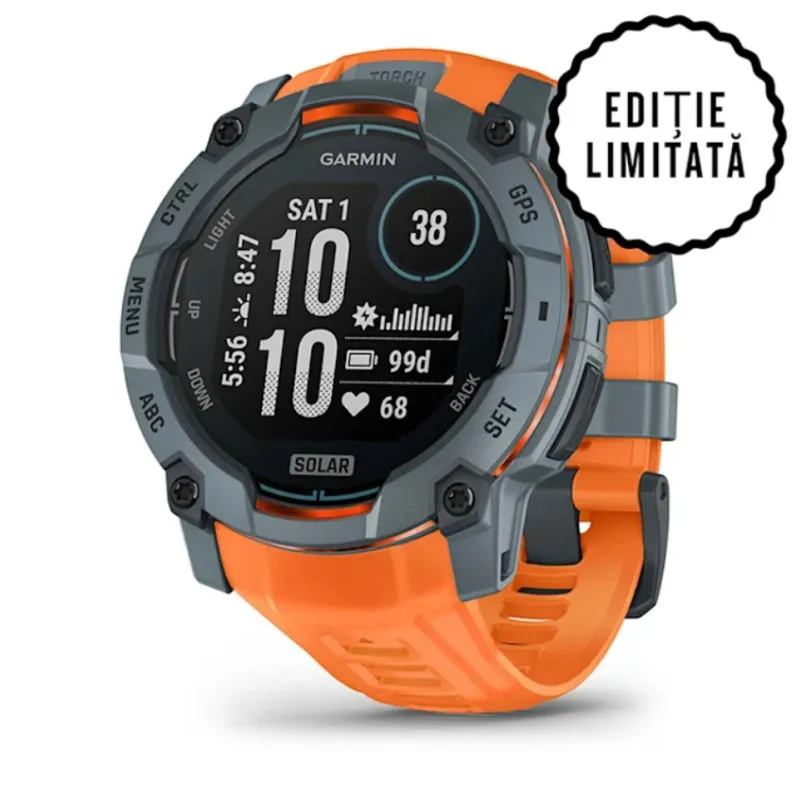 Garmin Instinct® 3 – 50 mm, Solar, Twilight Livrare rapidă