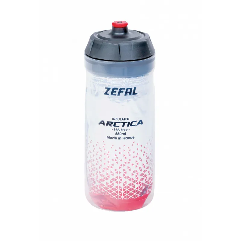 Bidon ZEFAL Arctica 55 Grip-Cap 550ml - Silver/Red Lichidare de stoc