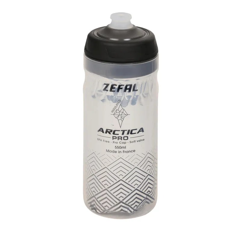 Bidon ZEFAL Arctica Pro 55 Pro-Cap 550ml - Silver/Black Popular