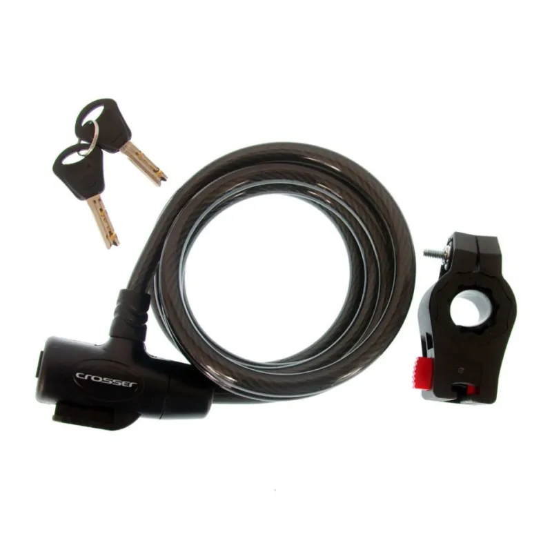 Antifurt Cablu CROSSER CL-823 8mm/180cm - Black Ofertă