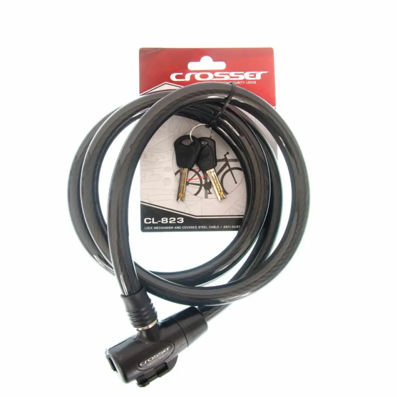 Antifurt Cablu CROSSER CL-823 15mm/180cm - Black Livrare rapidă