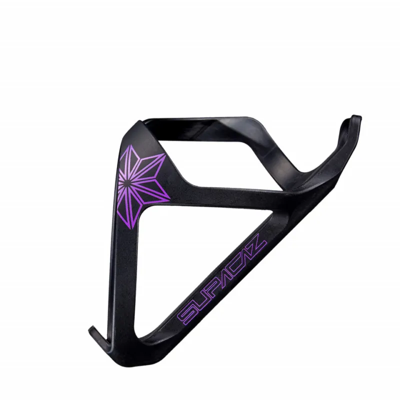 Suport bidon SUPACAZ Tron - incarcare laterala (Plastic) - mov neon Chilipir