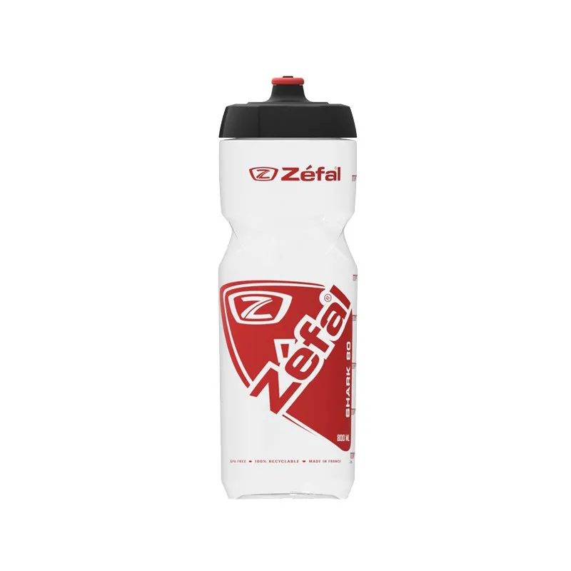 Bidon ZEFAL Shark 80 Grip-Cap 800ml - Transparent/Red Cel mai vândut