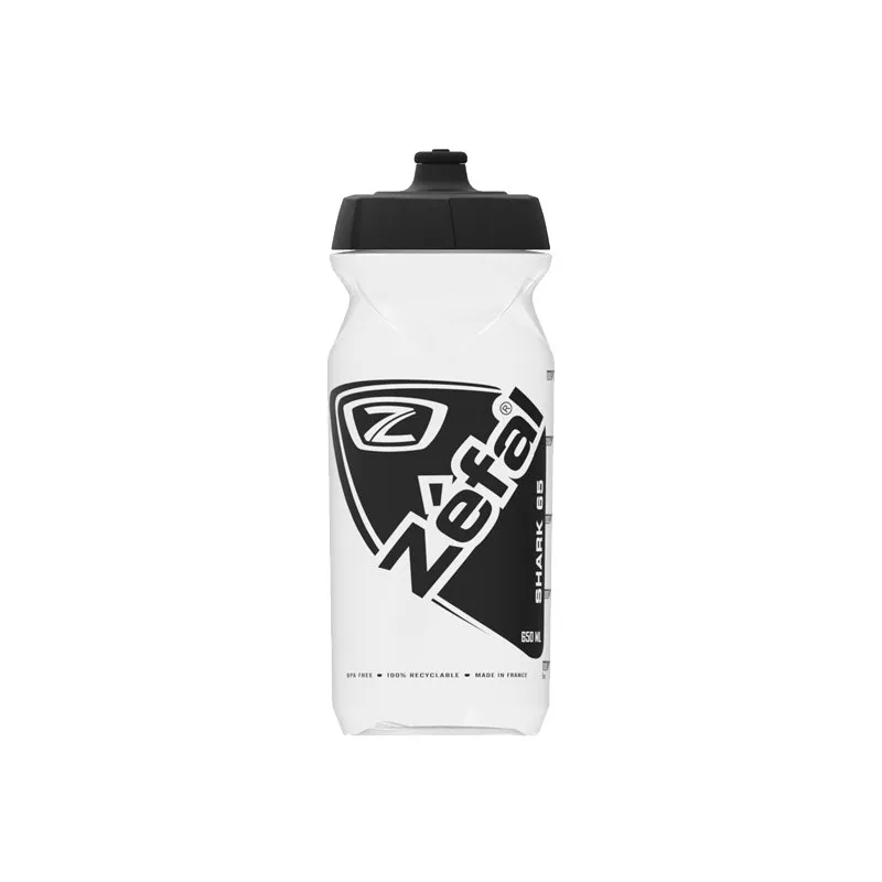 Chilipir Bidon ZEFAL Shark 65 Grip-Cap 650ml - Transparent/Black