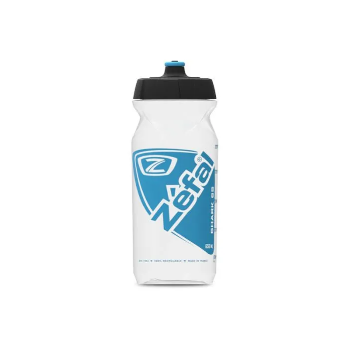Cumpărături sigure Bidon ZEFAL Shark 65 Grip-Cap 650ml - Transparent/Blue