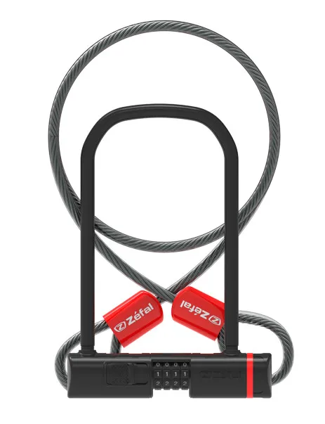Antifurt U-Lock ZEFAL K-Traz U13 Cifru 13mm + Cablu 10mm/120cm - Grey/Black Doar azi