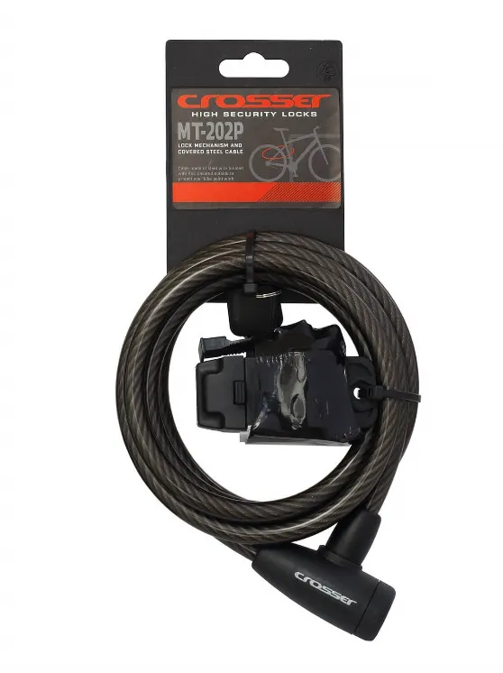 Antifurt Cablu CROSSER MT 202P 10mm/180cm - Black Discount