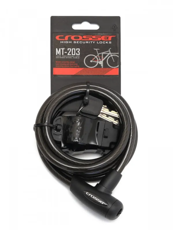 Disponibil imediat Antifurt Cablu CROSSER MT 203 10mm/180cm - Black
