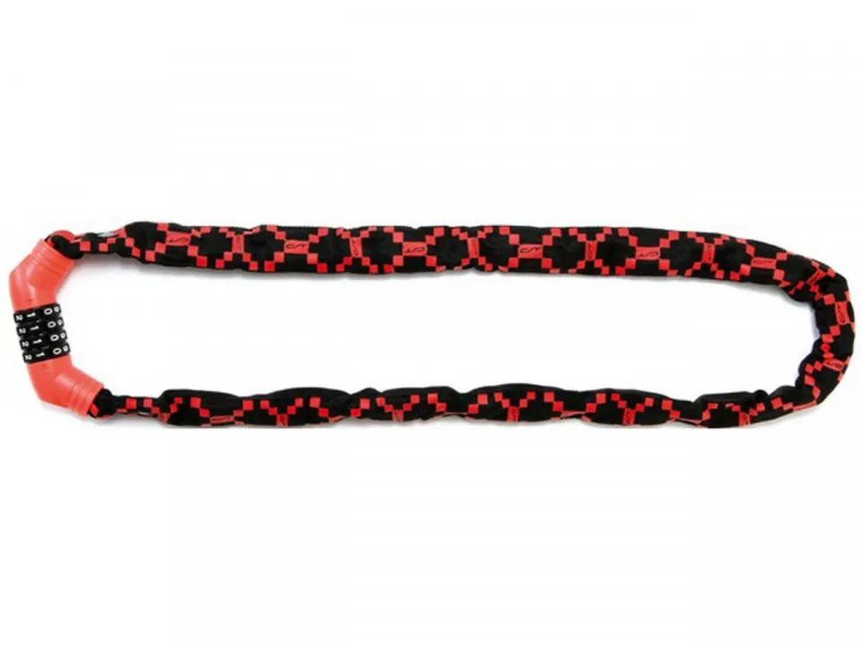 Antifurt Lant CONTEC Neoloc Cifru 5mm/100cm - Red Preț promoțional