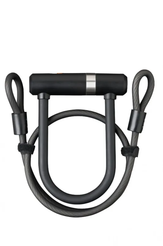 Reducere Antifurt U-Lock AXA Newton UL MINI 16mm/140cm + Cablu 10mm/100cm - Black