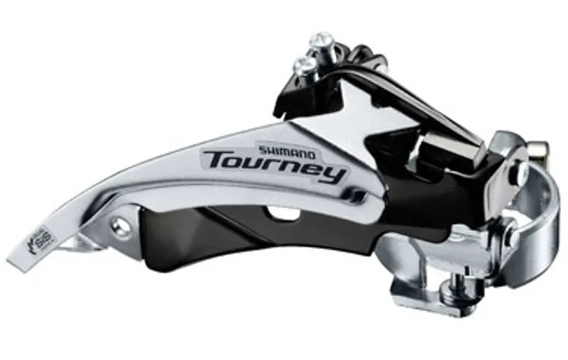 Popular SCHIMBATOR FATA SHIMANO TOURNEY FD-TY510-TS6 TRIPLU PT. 6/7 VIT. PE SPATE TOP SWING TRAGERE DUBLA COLIER 34.9MM (INCL. ADAPTOR 31.8MM & 28.6MM) UNGHI CS 66-69 PT. 48T CHAINLINE 47.5/50MM AMBALAT IND.