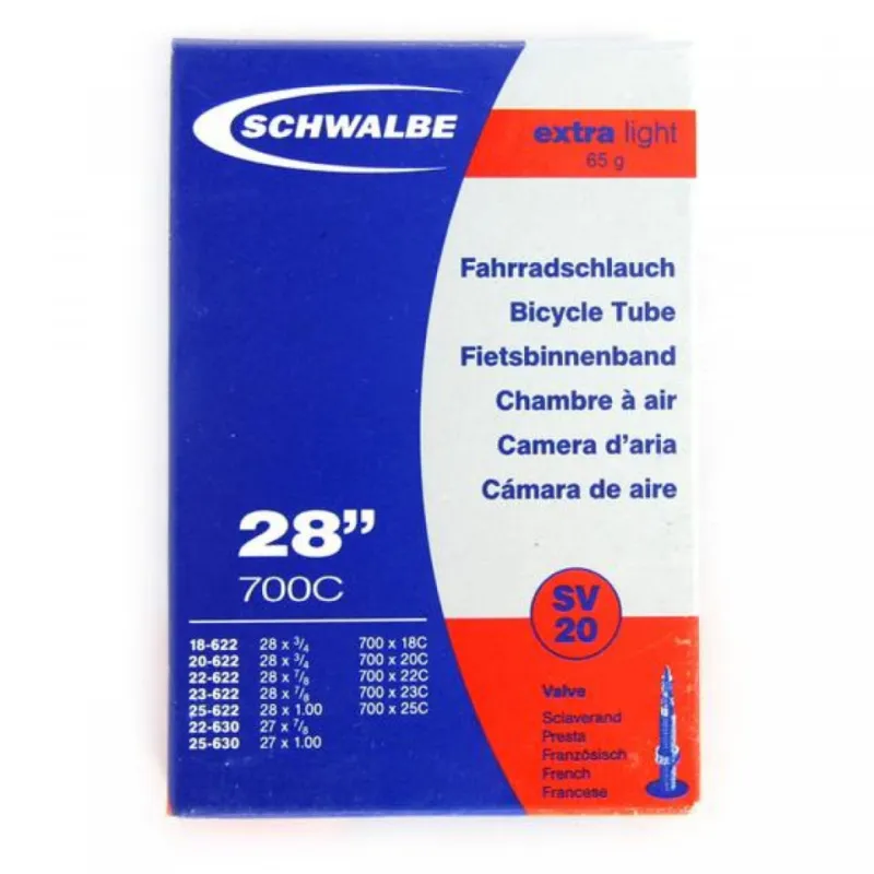 Camera SCHWALBE SV20 Extra Light 28 (18/25-622/630) EK 60mm Livrare gratuită
