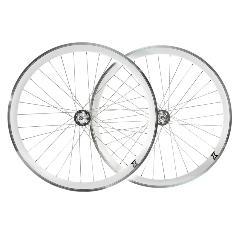 Noutate Set Roti Single Speed/Fixie SXT 700-32H 40 mm Alb