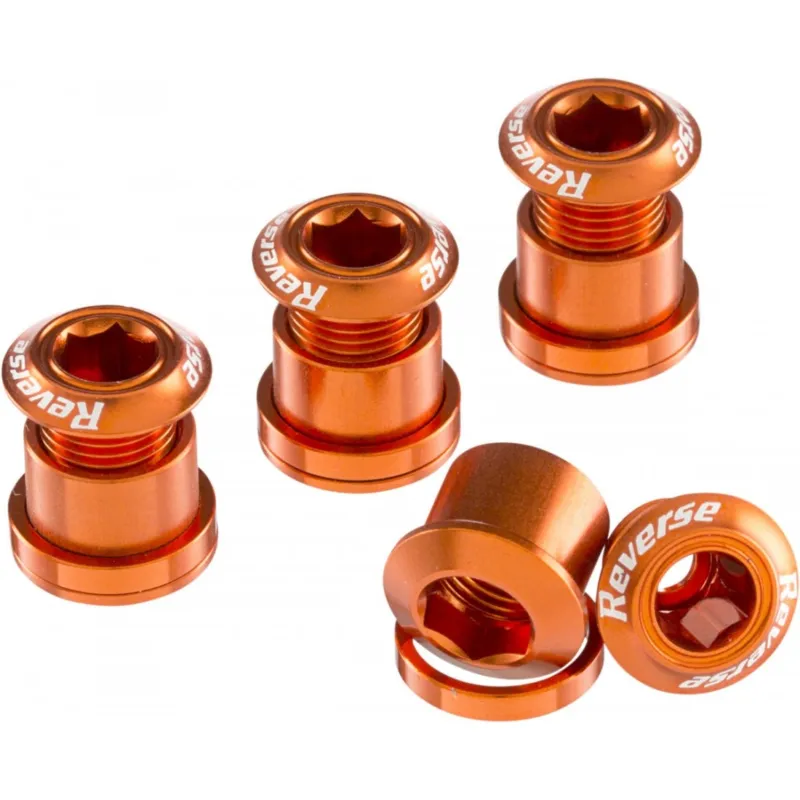 Set 4 suruburi angrenaj Reverse Chainring Bolt Portocalii Plată securizată