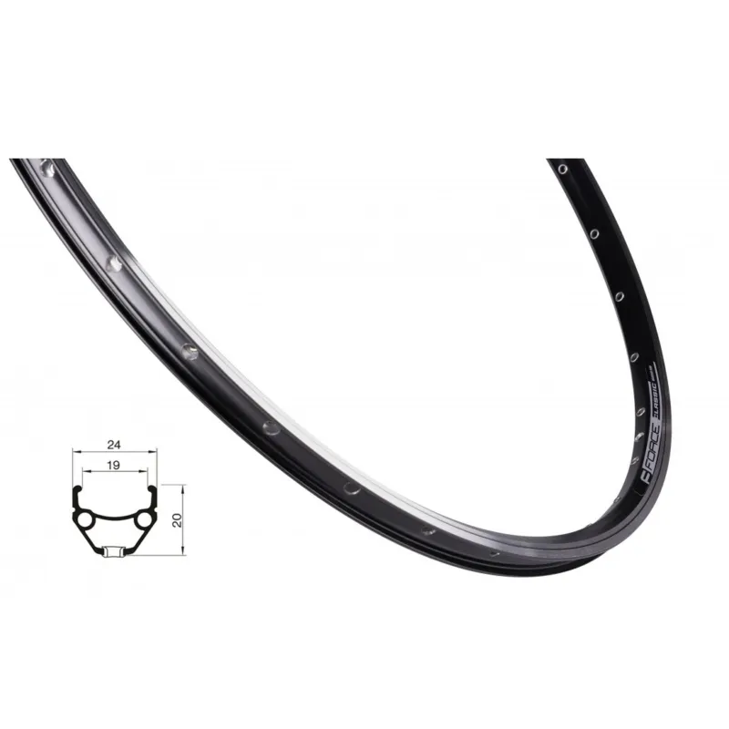 Super ofertă Janta Force Classic 622x19 36H Neagra