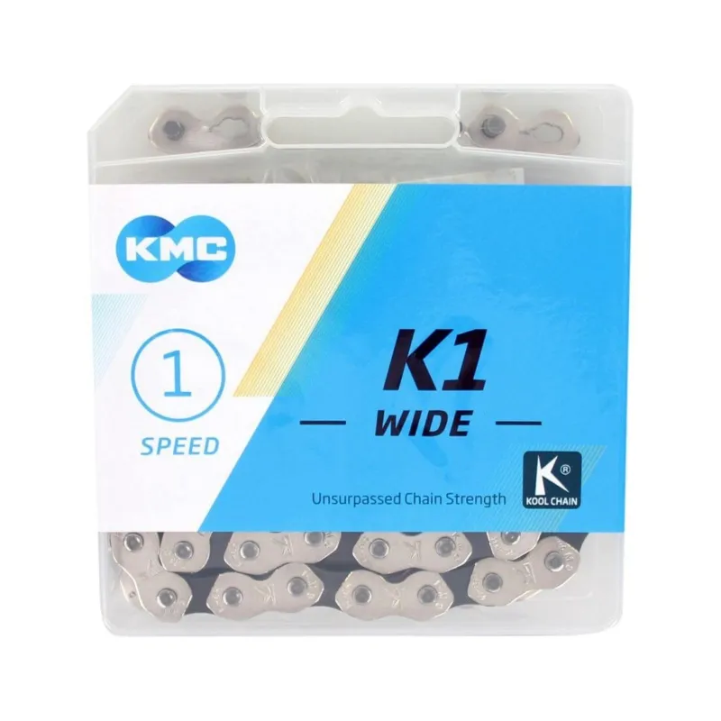 Lant KMC K1 Wide Single-Speed Argintiu/Negru 100 Zale Mai ieftin