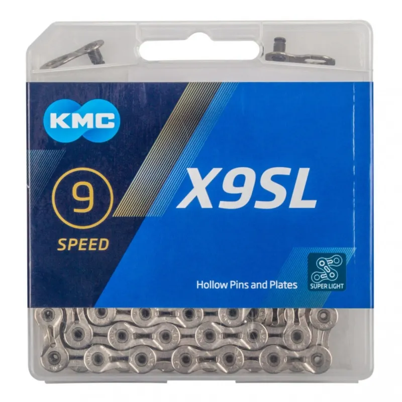 Livrare gratuită Lant KMC X9SL Silver 9 Viteze 114 Zale