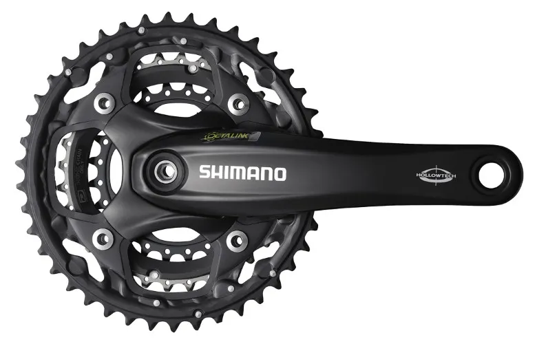 ANGRENAJ PEDALIER SHIMANO FC-M522-L 42X32X24T BRAT 175MM PT. 10 VIT. PE SPATE HOLLOWTECH OCTALINK CU CG INCOMPATIBIL CHAINCASE NEGRU AMBALAT IND. Plată sigură