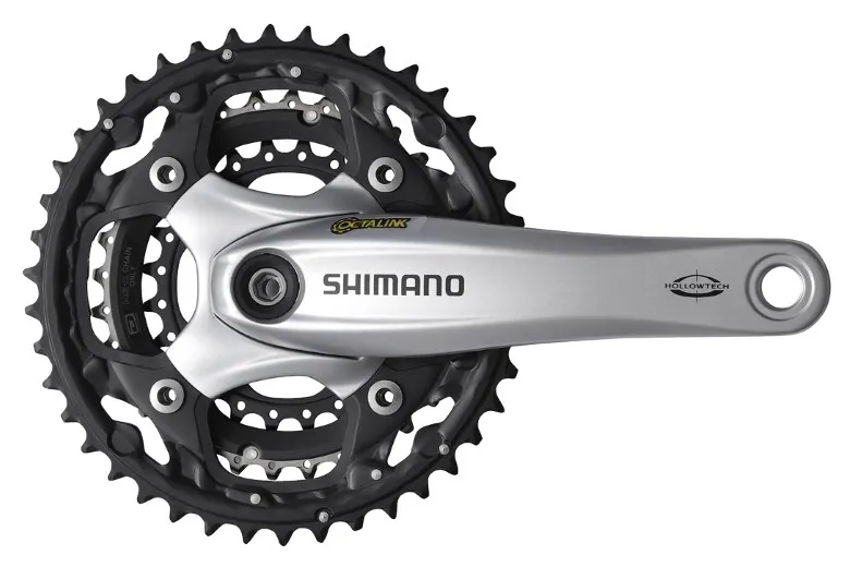 ANGRENAJ PEDALIER SHIMANO DEORE FC-M522-S 42X32X24T BRAT 170MM PT. 10 VIT. PE SPATE HOLLOWTECH/OCTALINK FARA CG INCOMPATIBIL CHAINCASE ARGINTIU AMBALAT IND. Disponibil imediat