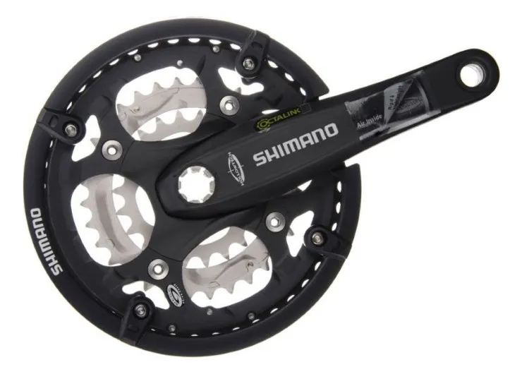 ANGRENAJ PEDALIER SHIMANO DEORE FC-M521-L 48X36X26T BRAT 170MM PT. 9 VIT. PE SPATE OCTALINK HOLLOWTECH CU CG COMPATIBIL CHAINCASE NEGRU AMBALAT IND. Ofertă limitată